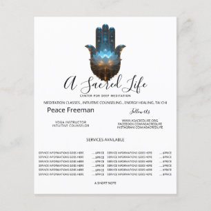 Lotus Illumination Hamsa Hand Design Flyer