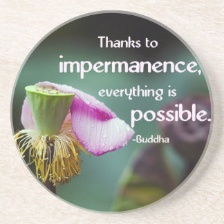 Lotus/Impermanence-Buddha's Teaching Quote Coaster