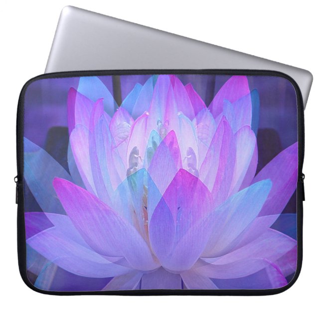 Lotus in Blue... Laptop Sleeve (Front)