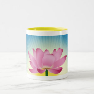 Lotus In Sunrise Two-Tone Coffee Mug