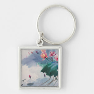Lotus in the Pond Key Ring