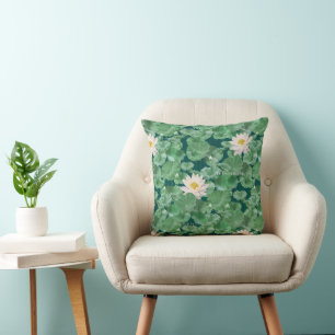 Lotus Lagoon Pattern - The White Lotus Cushion