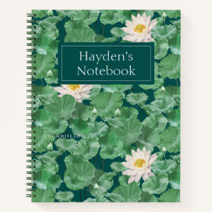 Lotus Lagoon Pattern - The White Lotus Notebook