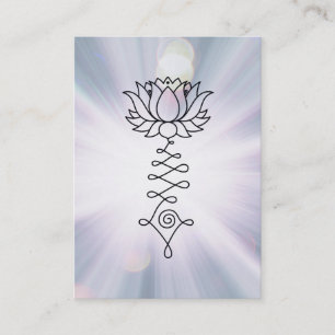 *~* Lotus Lavender Blue Rays Reiki Healing Energy Business Card