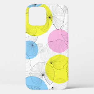 Lotus Leaves Colourful Spots Pattern iPhone 12 Case