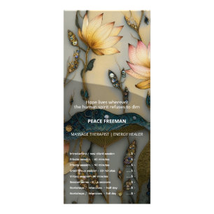 Lotus Light Awakening   botanical Design Rack Card