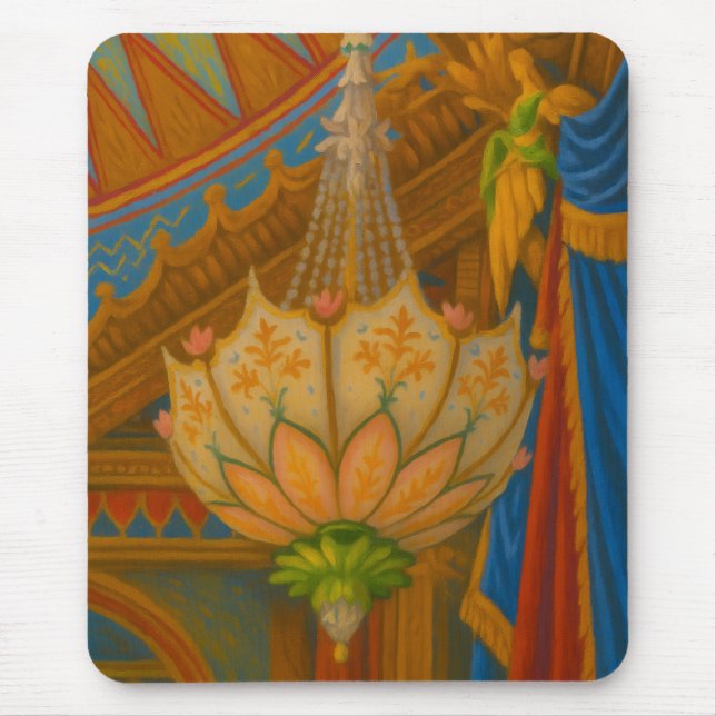 Lotus Light – Royal Pavilion Chandelier Print Mouse Mat (Front)