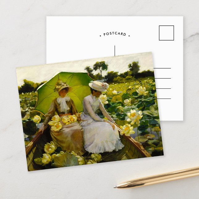 Lotus Lilies | Charles Courtney Curran Postcard (Creator Uploaded)
