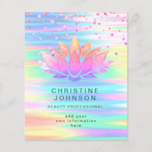 lotus logo colourful waves beauty professional flyer