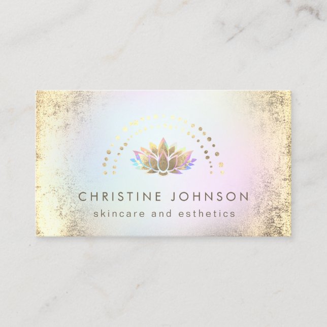 lotus logo design business card (Front)