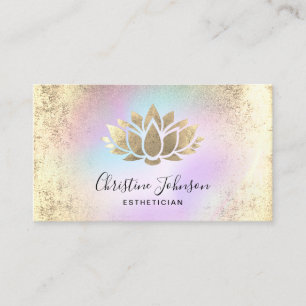 lotus logo pastel colours business card