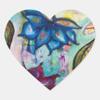 Lotus Love Heart Sticker