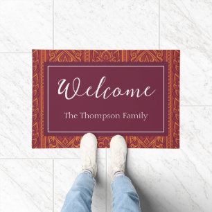 Lotus Luxe Tapestry Pattern - The White Lotus Doormat