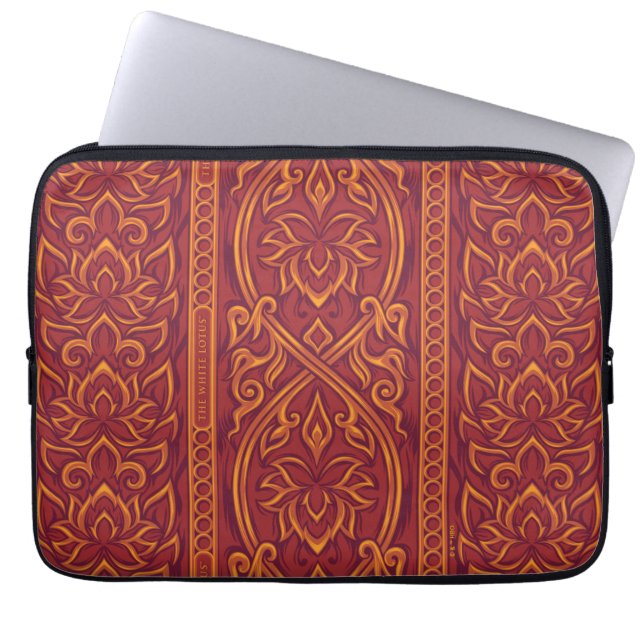Lotus Luxe Tapestry Pattern - The White Lotus Laptop Sleeve (Front)