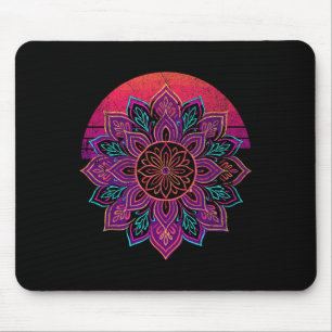 Lotus Mandala Buddha Zen Art Succulent Botanical B Mouse Mat