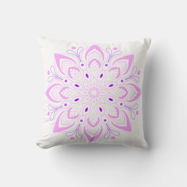 Lotus Mandala Design  Cushion (Front)