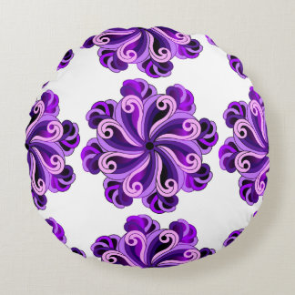 Lotus Mandala Design Round Cushion
