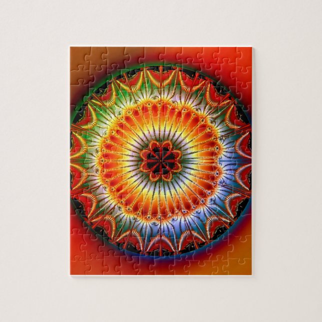 Lotus Mandala Fractal Jigsaw Puzzle (Vertical)