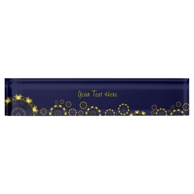 Lotus Mandala (Henna) Nameplate (Front)