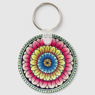 Lotus Mandala Key Ring