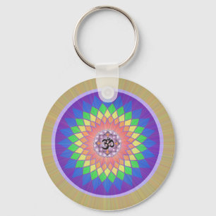 Lotus Mandala Keychain