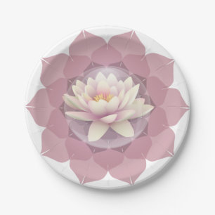 lotus & mandala paper plate