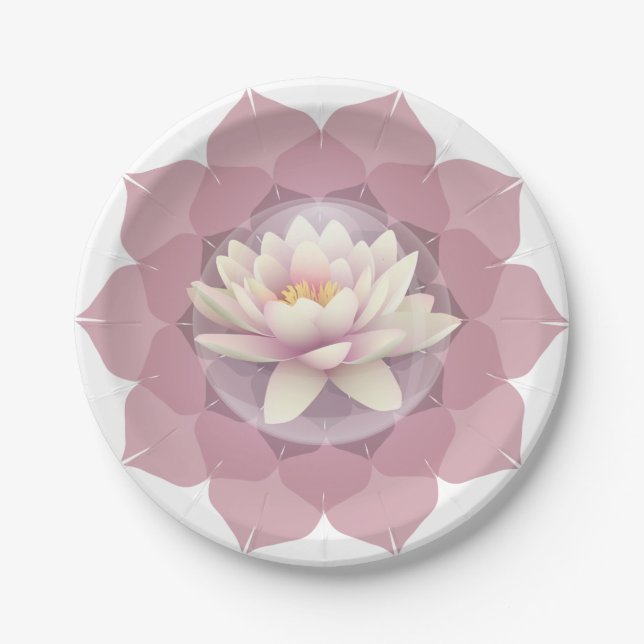lotus & mandala paper plate (Front)