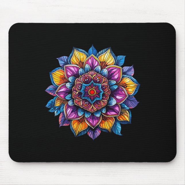 Lotus Mandala Sacred Geometry  Mouse Mat (Front)