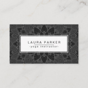 Lotus Mandala Yoga Instructor Meditation Fitness Business Card