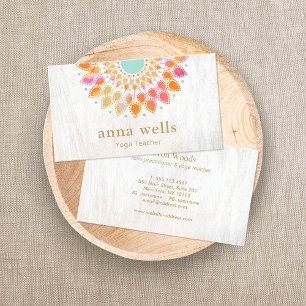 Lotus Mandala Yoga Teacher Business Card