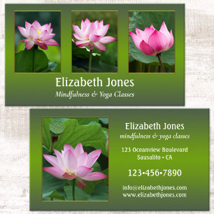 Lotus Mindfulness Yoga Your Photos Business Card