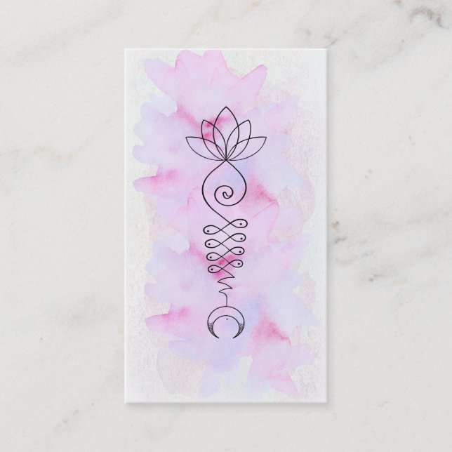 ~ Lotus Moon Energy Healer Yoga Reiki Business Card (Front)