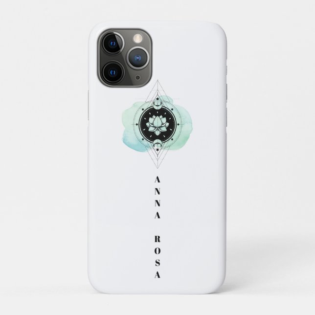 *~* Lotus, Moon, Stars Sacred Symbol Enlightenment Case-Mate iPhone Case (Back)