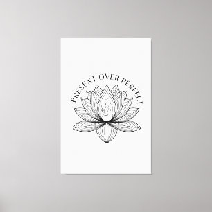 Lotus Mother Child Present Mantra Art Canvas Print
