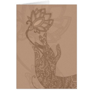 Lotus Mudra Mehndi Card (blank for any occasion)