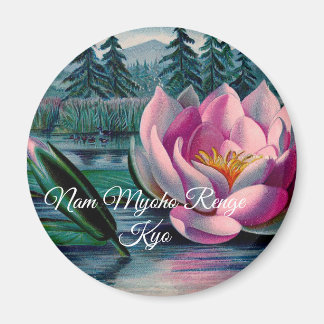 Lotus Nam Myoho Renge Kyo Buddhist Magnet
