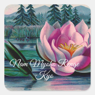Lotus Nam Myoho Renge Kyo Buddhist Sticker