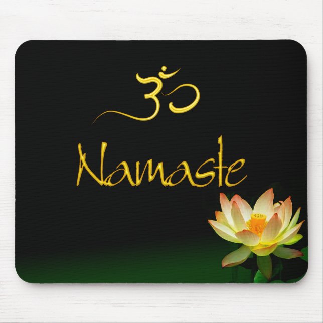 Lotus Namaste mousepad with om (Front)