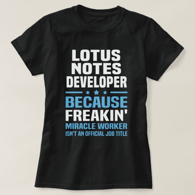 Lotus Notes Developer T-Shirt (Design Front)