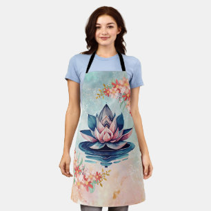 Lotus of Still Waters – Gentle Floral Apron