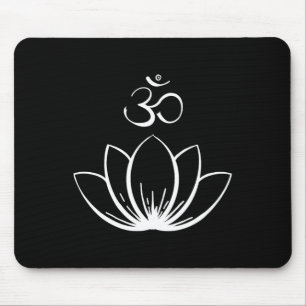 Lotus Ohm. Om Mandala Mouse Mat
