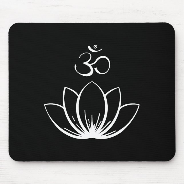 Lotus Ohm. Om Mandala  Mouse Mat (Front)