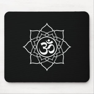 Lotus Ohm Om Symbol Yoga Beginners Meditation Desi Mouse Mat