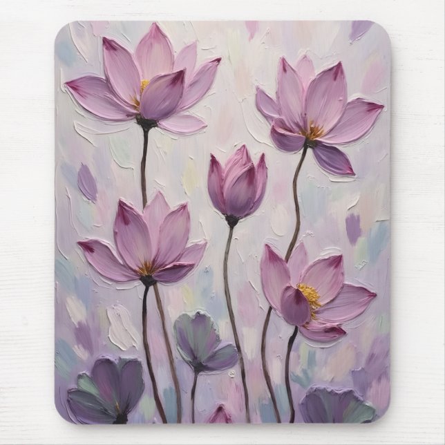 Lotus – Oil Painting Mouse Mat (Front)