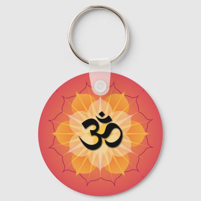 Lotus Om Key Ring (Front)