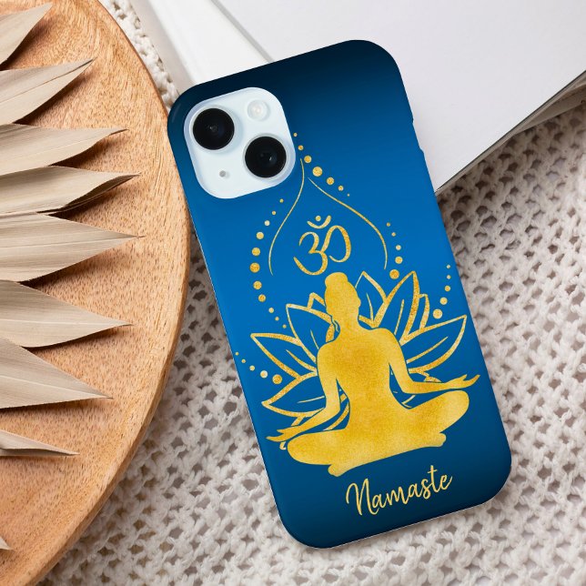 Lotus & Om – Personalised Name Minimalist Case-Mate iPhone Case (Creator Uploaded)