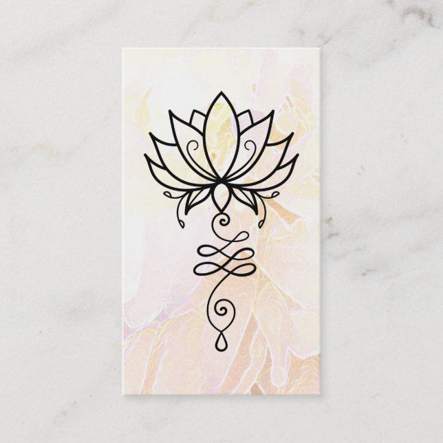 *~* Lotus Ombre Yoga Nirvana Sacred Geometry Business Card (Front)