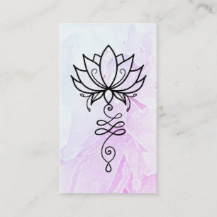 *~* Lotus . Ombre Yoga Sacred Geometry Nirvana Business Card