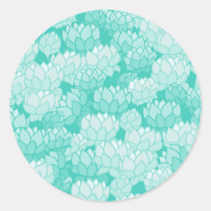 Lotus pattern 2 classic round sticker