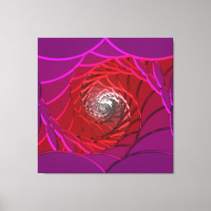Lotus Pattern Glass Art 2B Canvas Print